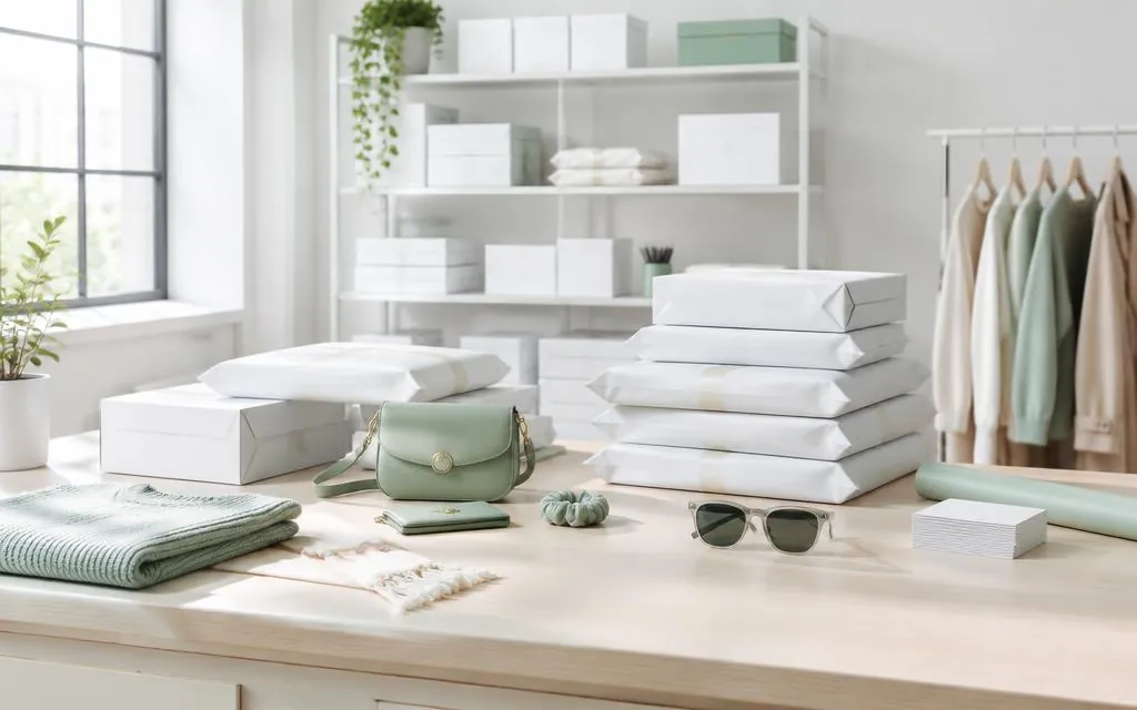 E-commerce team packing online orders