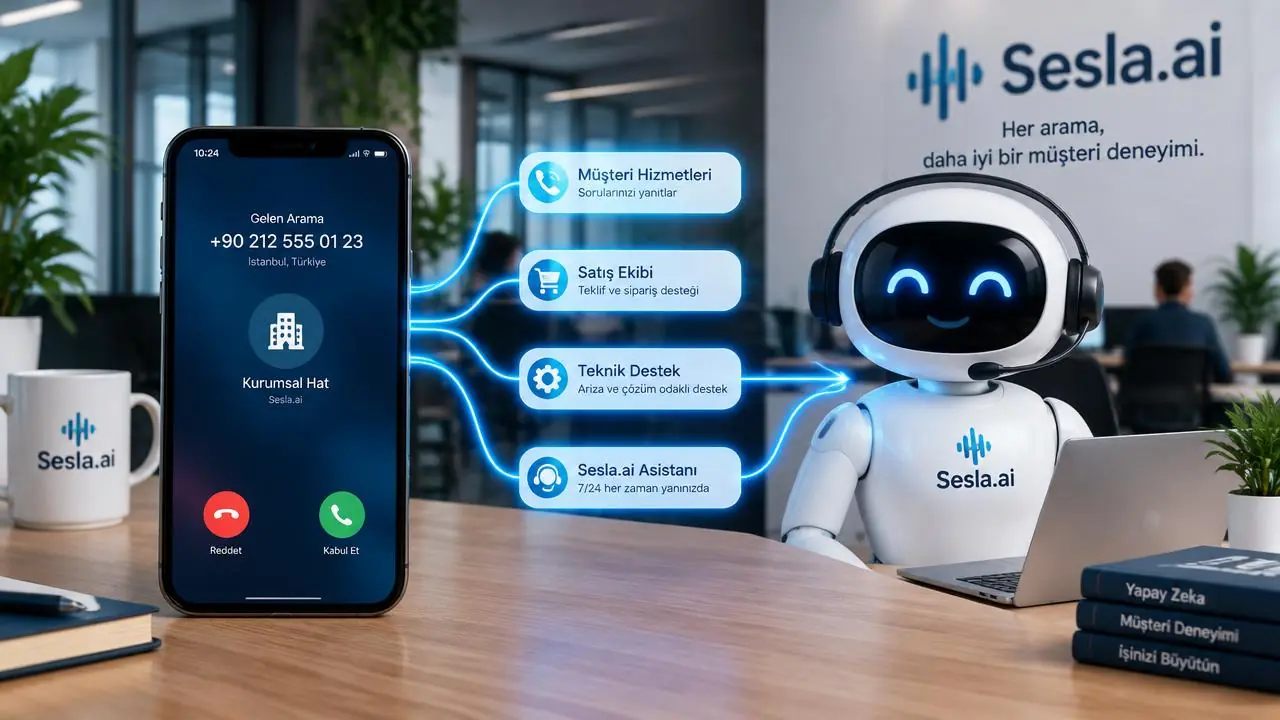 Sesla AI robot redirects calls without changing the existing business number