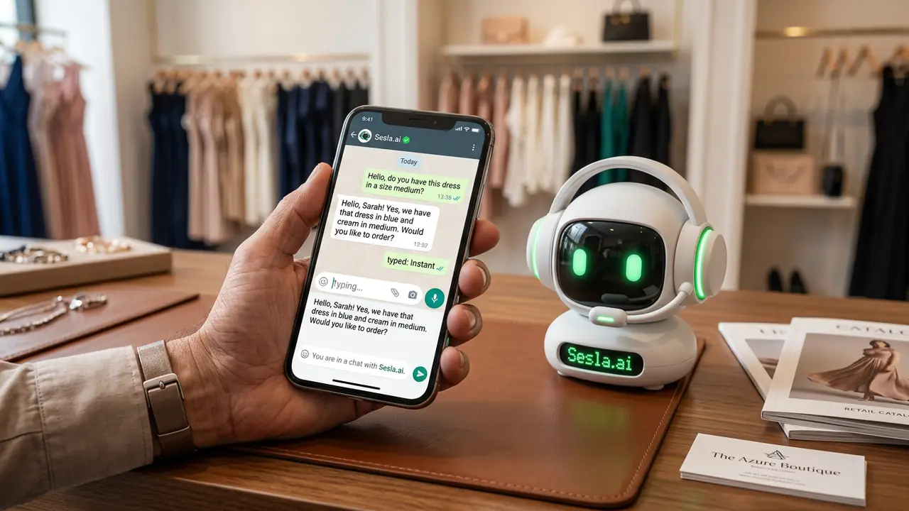 Sesla AI robot instantly responds to WhatsApp customer messages